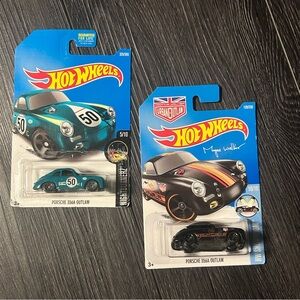 Hot Wheels Porsche 356A Outlaw Lot Nightburnerz Magnus Walker Card Wear